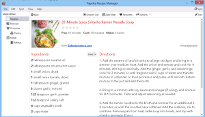 paprika recipe manager winows