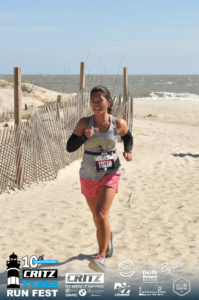 Critz Tybee Run Fest 2018 - Me running on soft sand